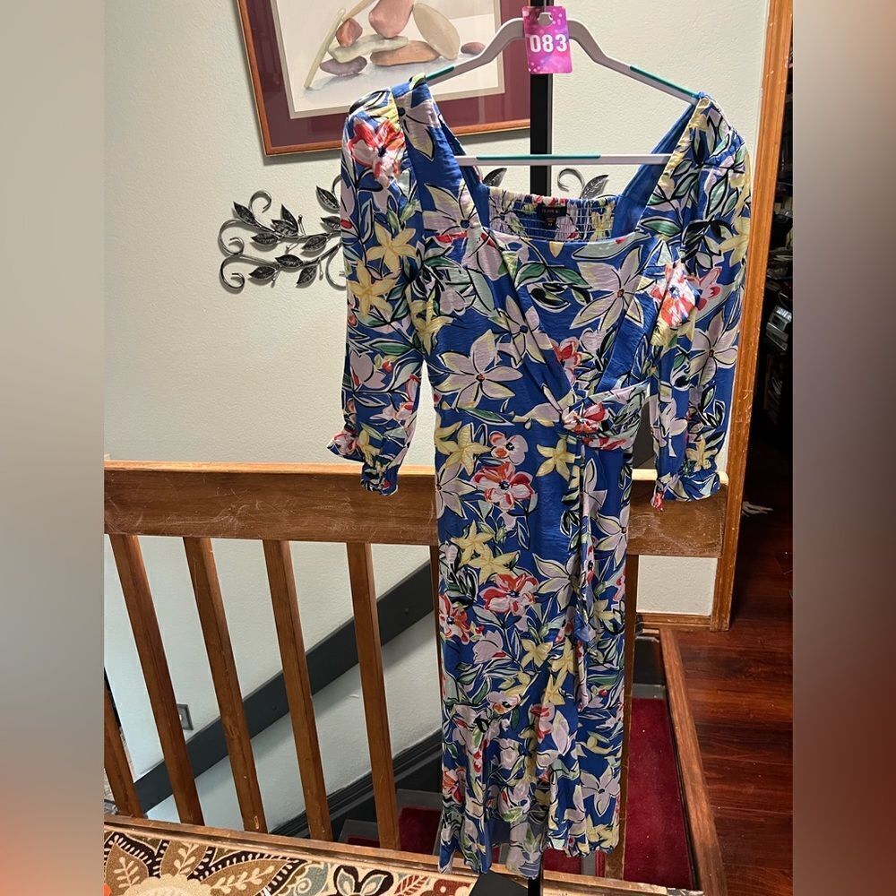 NWOT “Skies Are Blue” Blue Floral Dress Size XS #083